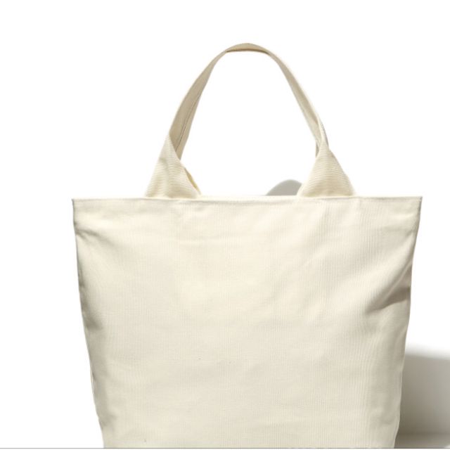 chanel white canvas tote bag